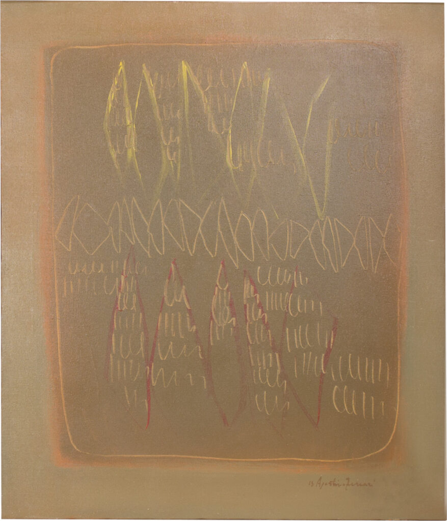 Tavola XIII, 70x60, 1963, tempera su tela